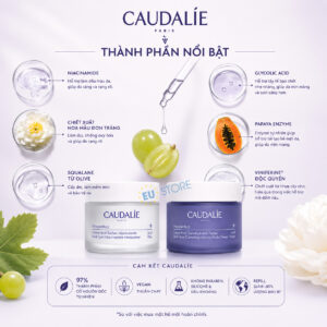 Thành phần của Kem dưỡng ngày & đêm Caudalie Vinoperfect 50ml - Mờ nám, dưỡng sáng và đều màu da