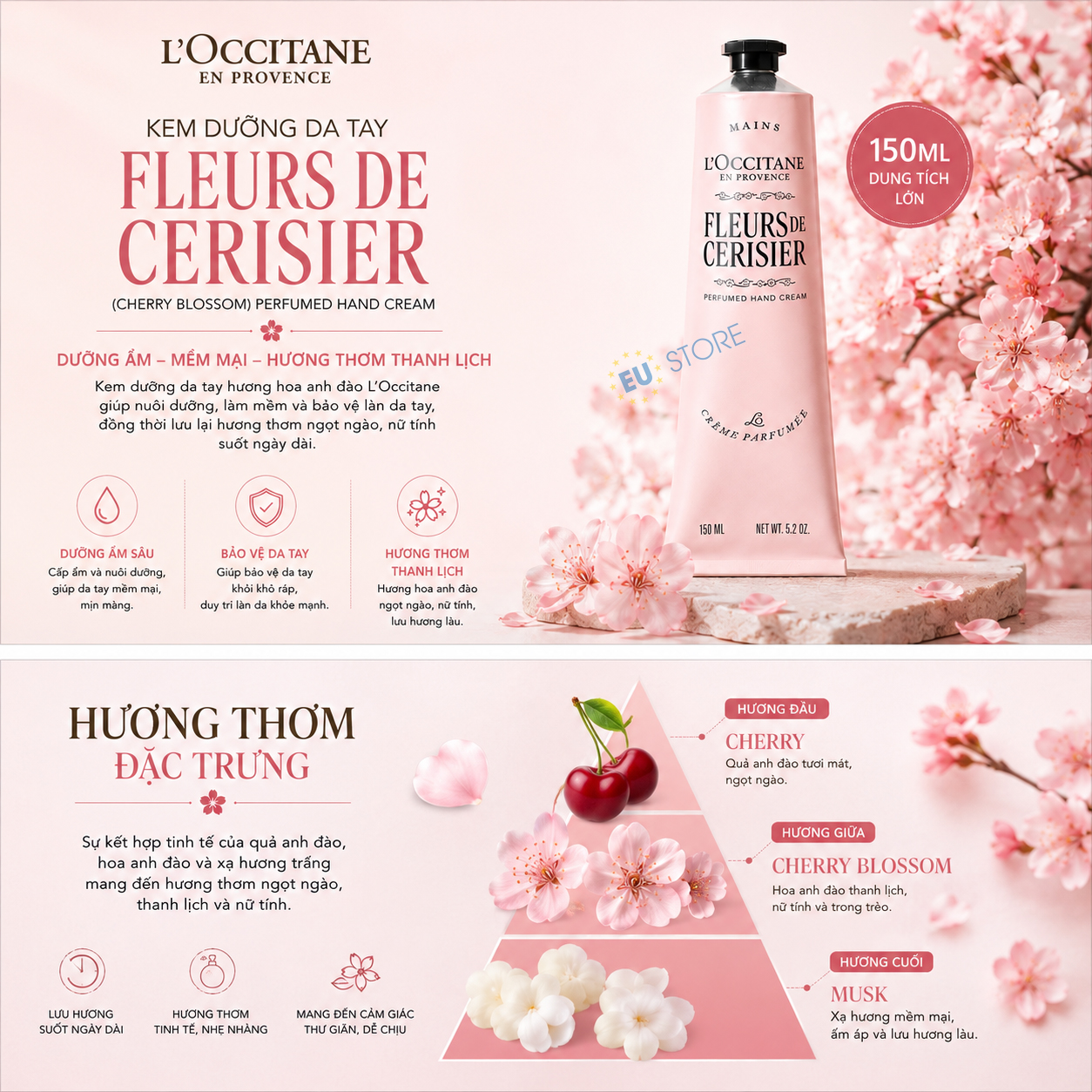 Kem dưỡng da tay L'Occitane Hoa Anh Đào Fleurs de Cerisier Kem dưỡng da tay L'Occitane Hoa Anh Đào Fleurs de Cerisier