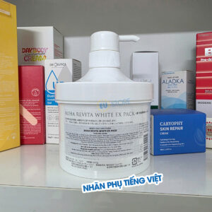 Kem ủ trắng da mặt & toàn thân ROHA Revita White EX Pack 500g Nhật Bản