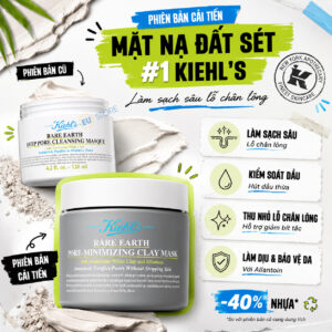 Mặt nạ đất sét Kiehl's Rare Earth Pore-Minimizing Clay Mask 28ml & 125ml mẫu mới