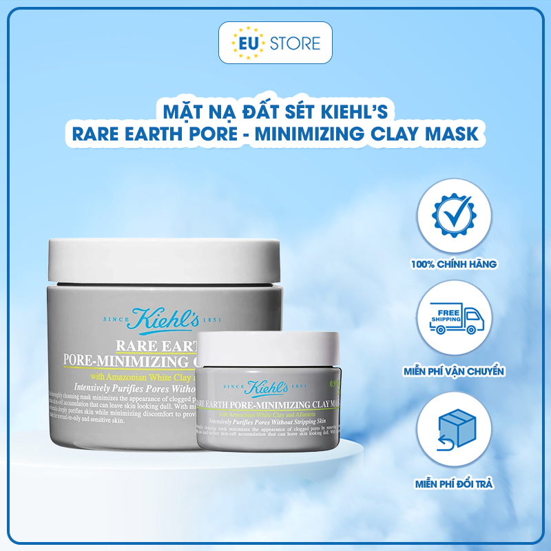 Mặt nạ đất sét Kiehl's Rare Earth Pore-Minimizing Clay Mask 28ml & 125ml mẫu mới