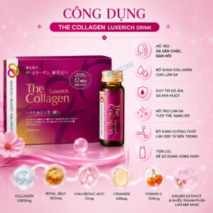 Nước uống collagen cao cấp Shiseido The Collagen Luxerich Drink Nhật Bản