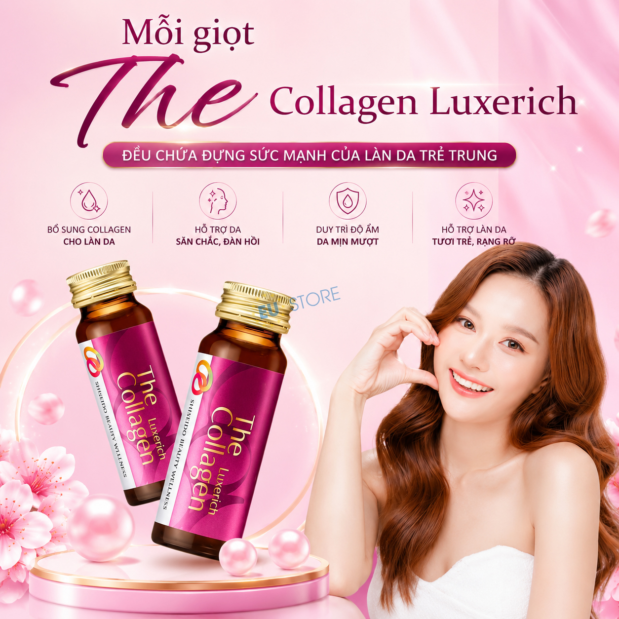 Nước uống collagen cao cấp Shiseido The Collagen Luxerich Drink Nhật Bản