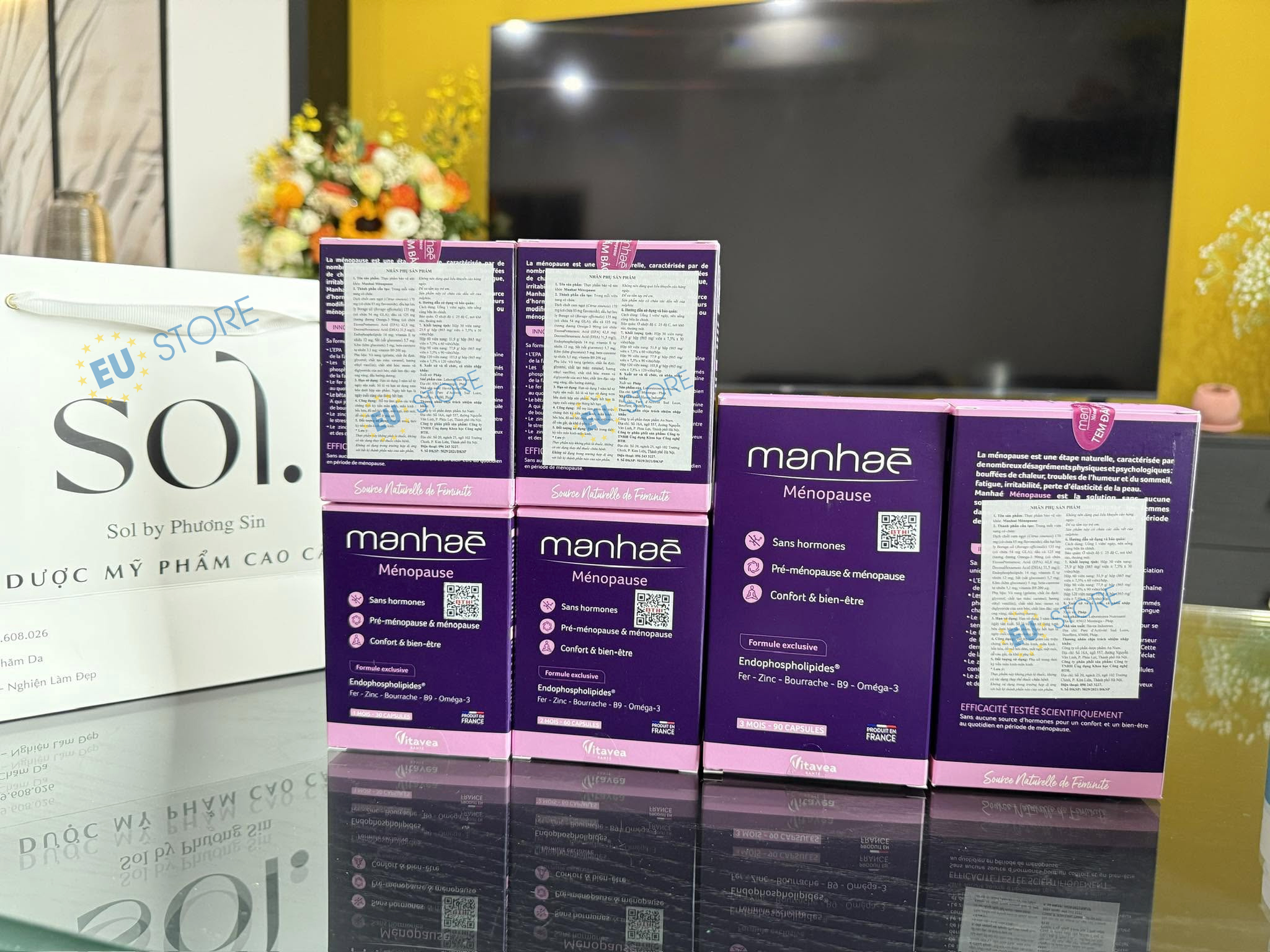 Manhaé Ménopause Vitavea Pháp - Viên uống hỗ trợ tiền mãn kinh và mãn kinh