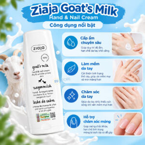 Công dụng của Kem dưỡng da tay và móng Ziaja Goat’s Milk 80ml