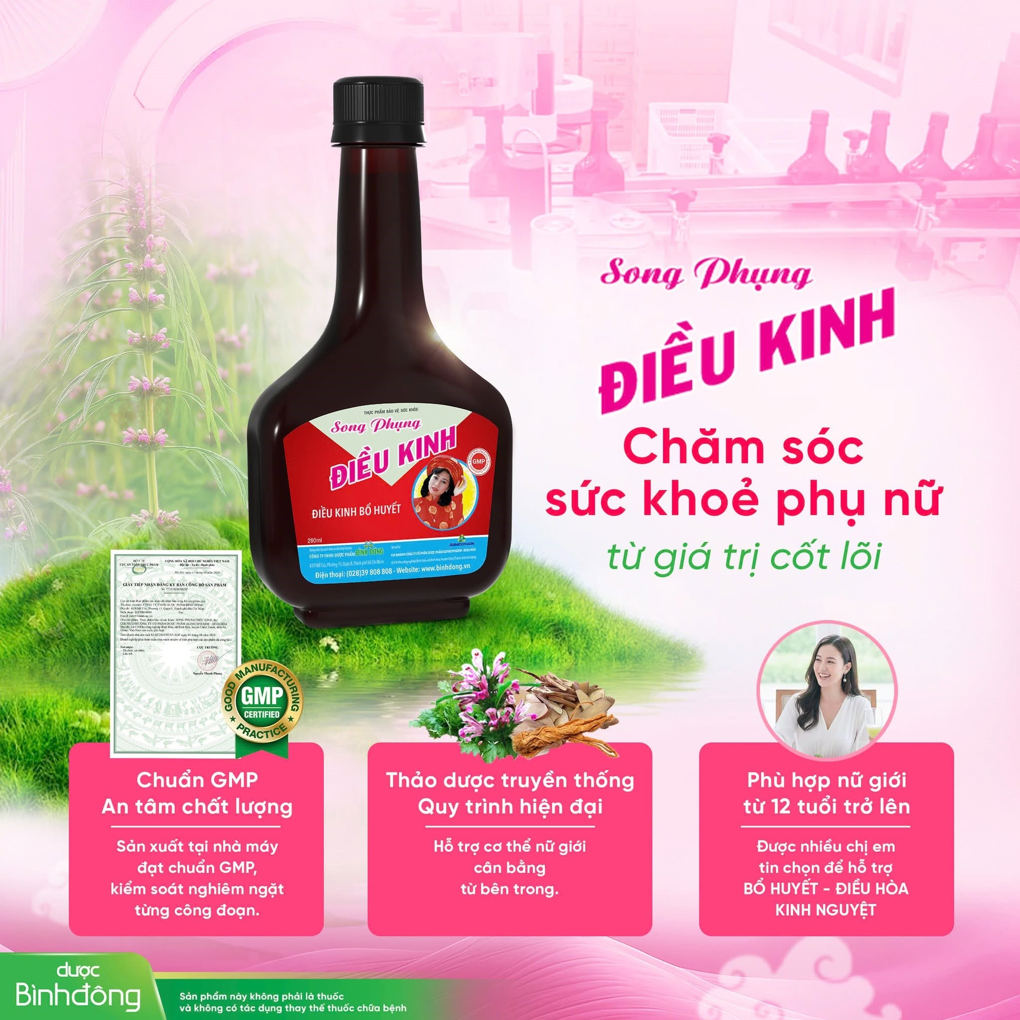 Thực phẩm bảo vệ sức khỏe Song Phụng Điều Kinh – Dược Bình Đông Thực phẩm bảo vệ sức khỏe Song Phụng Điều Kinh – Dược Bình Đông