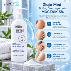 Công dụng của Nhũ tương dưỡng ẩm chuyên sâu Ziaja Med MOCZNIK 5% Urea 400ml