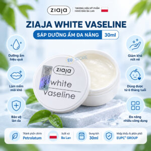 Sáp dưỡng ẩm đa công dụng Ziaja White Vaseline 30ml Ba Lan