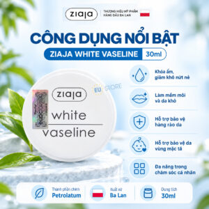 Công dụng của Sáp dưỡng ẩm đa công dụng Ziaja White Vaseline 30ml
