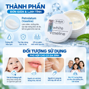 Thành phần của Sáp dưỡng ẩm đa công dụng Ziaja White Vaseline 30ml