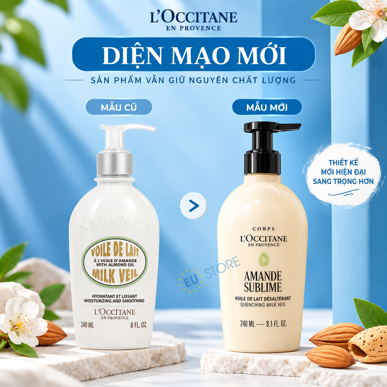Sữa dưỡng thể hạnh nhân L’Occitane Amande Sublime Quenching Milk Veil 240ml