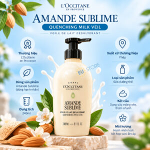 Sữa dưỡng thể hạnh nhân L’Occitane Amande Sublime Quenching Milk Veil 240ml