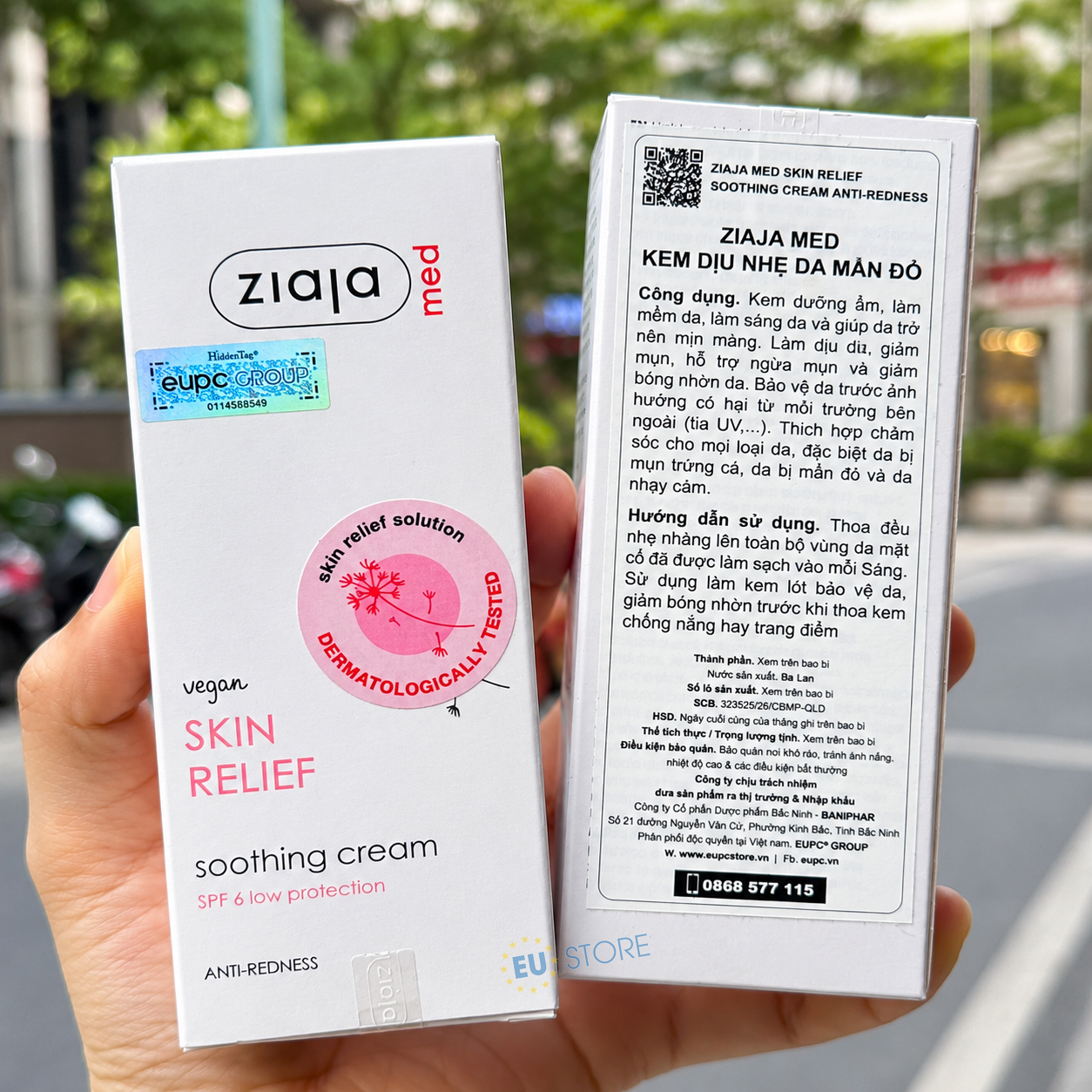 Kem dưỡng dịu da, giảm mẩn đỏ Ziaja Med Skin Relief Soothing Cream SPF 6 50ml