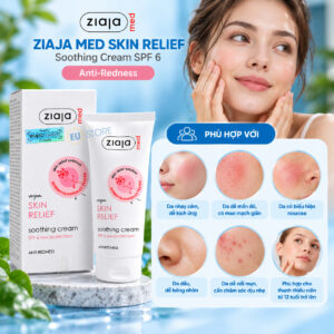 Kem dưỡng dịu da, giảm mẩn đỏ Ziaja Med Skin Relief Soothing Cream SPF 6 50ml